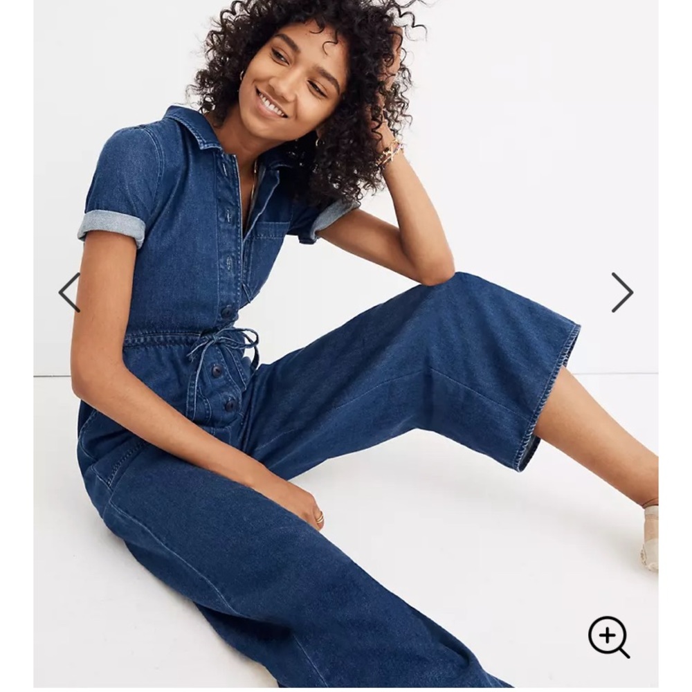 Madewell Denim Wide-Leg Utility Jumpsuit